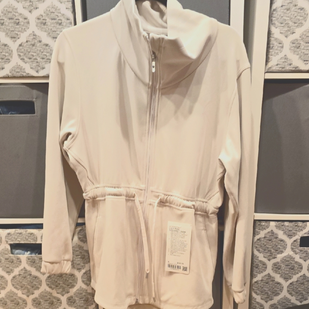 Lululemon Softstream Cinch Waist Jacket-White Opal-Size 4